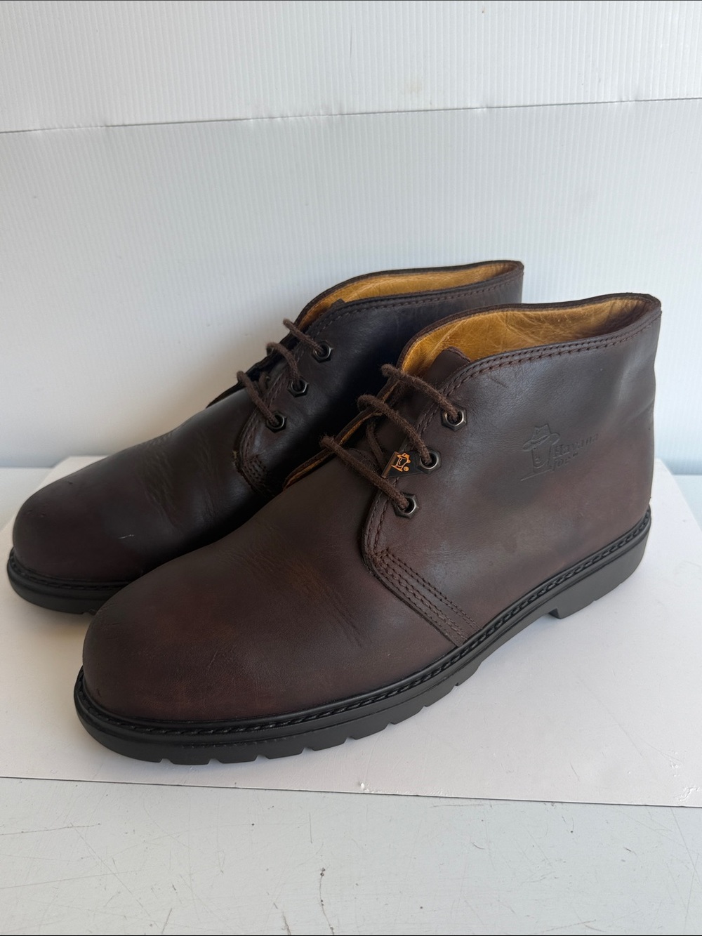 HAVANA JOE VINTAGE LEATHER CHUKKA BOOT SIZE 13 BROWN WORK JACK RUGGED